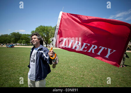 Washington DC, USA. 16th May 2014.   Members of Operation American Spring, backed by the Tea Party Nation, rally in Washington, DC to call the removal of President Obama and other members of the US government, and start a constitutional restoration. Credit:  B Christopher/Alamy Live News Stock Photo