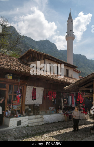 The old bazar in Kruja, Albania Stock Photo