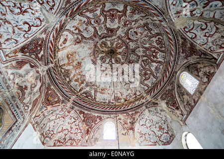 painted interior of the dome of the Dollma tekke, Kruja, Albania Stock Photo