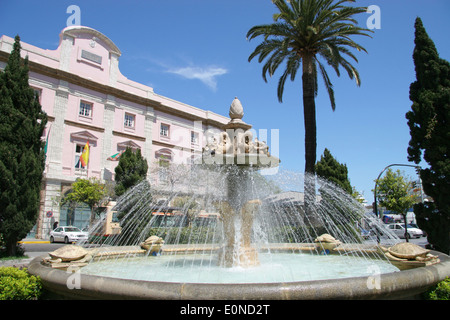 Tortuga or Turtle Fountain, Avenida Ramon de Carranza, Cadiz, Andalusia, Spain Stock Photo