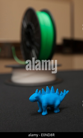Small plastic toys produced by a 3D printer Stock Photo