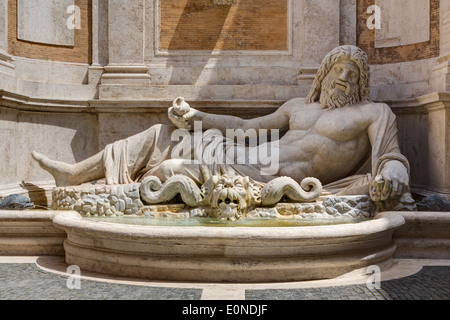 Colossal statue restored as Oceanus, Marforio, Capitoline Museums, Rome, Italy Stock Photo