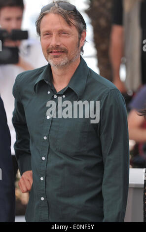 Cannes, France. 17th May, 2014. Actor Mads Mikkelsen poses during the photocall for the film 'The Salvation' at the 67th Cannes Film Festival in Cannes, southern France, on May 17, 2014. Credit:  Chen Xiaowei/Xinhua/Alamy Live News Stock Photo