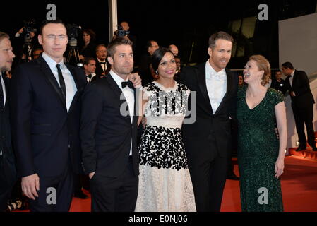 Ryan Reynolds, Rosario Dawson, Scott Speedman, Kevin Durand Red Carpet Arrivals Captives Premiere /Palais du Festival/67. Filmfestival in Cannes /in Cannes, France, 16. Mai 2014 Stock Photo