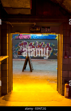 Entrance to The Vaults a multi-disciplinary arts space under Waterloo Station, Leake Street, London, England, UK Stock Photo