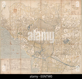 A newly published large plan of Edo, offering a detailed representation ...