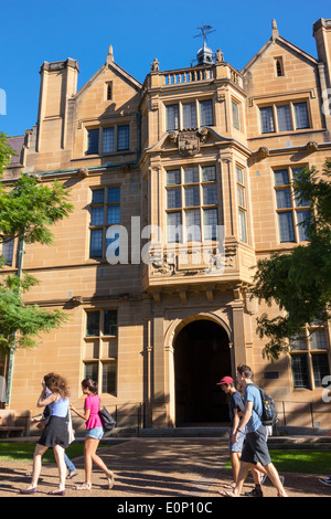 Sydney Australia,New South Wales,University of Sydney,education,campus,Anderson Stuart building,sandstone,student students education pupil pupils,visi Stock Photo