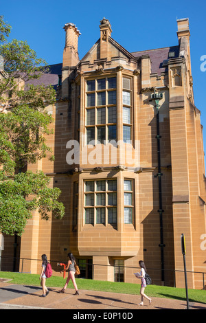 Sydney Australia,New South Wales,University of Sydney,education,campus,Anderson Stuart building,sandstone,student students education pupil pupils,visi Stock Photo