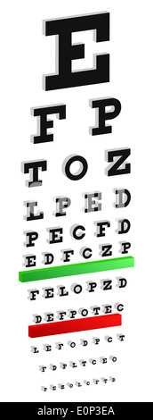3D Classic Eye Chart Test For Young Children Or People With ...