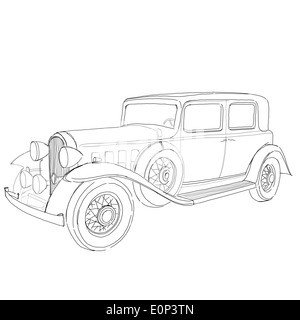 How To Draw A Vintage Car, Step by Step, Drawing Guide, by Dawn - DragoArt