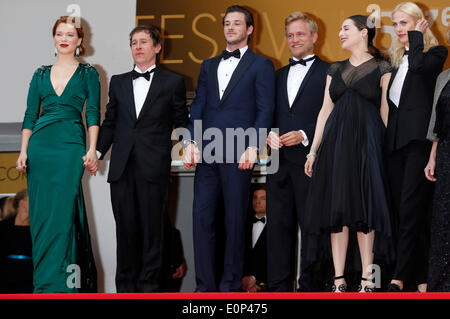 Cannes, France. 17th May, 2014. Sofia Coppola, husband Thomas Mars
