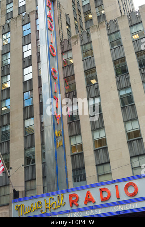Radio City Music Hall facade Stock Photo