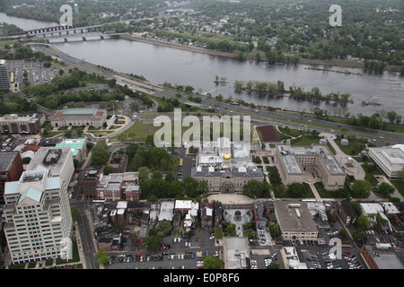Aerial view of Trenton, Capital of New Jersey Stock Photo