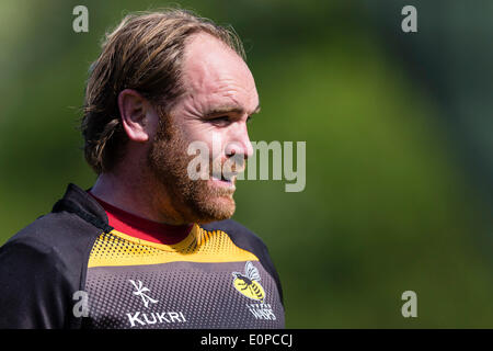 High Wycombe, UK. 18th May, 2014. Andy GOODE of London Wasps during the first leg of the European Rugby Champions Cup Play Off match between London Wasps and Stade Francais Paris at Adams Park. Credit:  Action Plus Sports/Alamy Live News Stock Photo