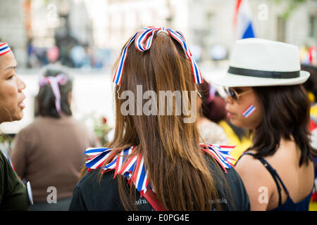 London, UK. 18th May, 2014. Thai anti-government protest in London Credit:  Guy Corbishley/Alamy Live News Stock Photo