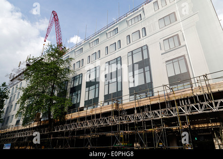 Publicis Renovation behind screen covering, Baker Street, London, England, UK Stock Photo