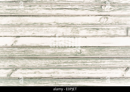 White washed painted wood plank background texture, horizontal image. Stock Photo