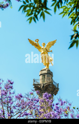 The Independence Monument of Mexico, El Angel, The Angel of Independence. Stock Photo