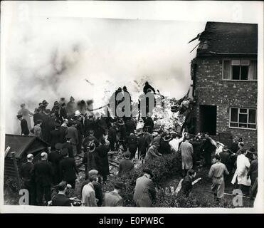 Mar. 03, 1957 - Twenty Two Killed in Viscount Air Crash. View of ...