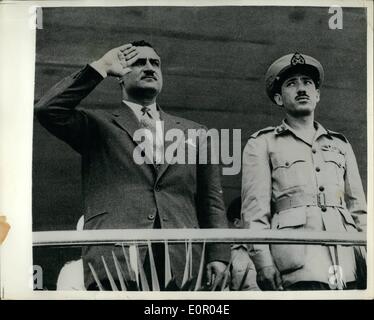 ABDUL NASSER, Egyptian President At Left With Soviet Leader Nikita ...