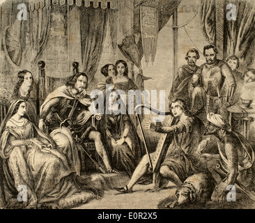 Richard I of England (1157-1199), known as Richard the Lionheart. King of England. Engraving. Stock Photo