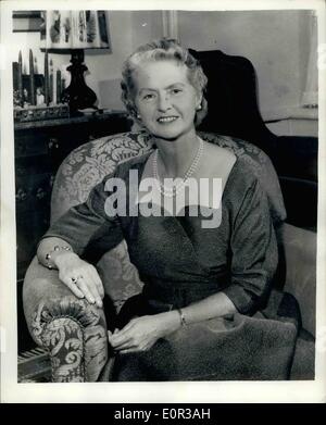 Jan. 01, 1958 - not-for use before Wednesday - 15jh, January 1958. New picture -princess Sibylla of Swedish royal family celebrates 50th. birthday. photo shows New portrait of princess Sibilla of the Swedish royal family - who celebrates her 50th. birthday on Jan. 18th, 1958. Stock Photo
