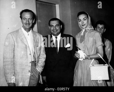 Actor David Niven and wife Hjordis Tersmeden travel to Turkey Stock Photo