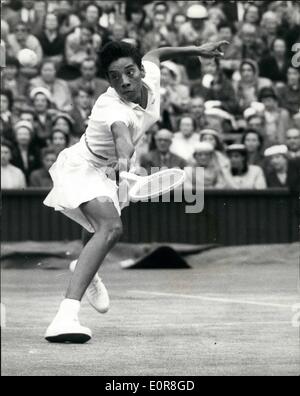 Jul. 07, 1958 - Wimbledon Tennis. Althea Gibson Wins Women's Singles ...