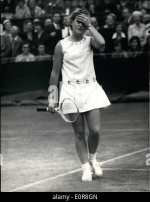 Jul. 07, 1958 - Wimbledon Tennis. Althea Gibson Wins Women's Singles ...