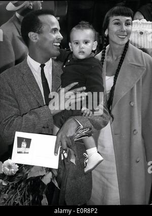 Harry Belafonte and his wife Julie Robinson arrive for the premiere of ...