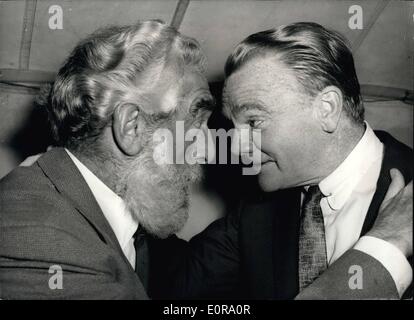 Sep. 09, 1958 - Stars of the Film ''Shake Hands with the Devil'' on Location in Dublin. The film ''Shake Hands with the Devil'' Stock Photo