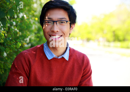 Portrait of happy asian man Stock Photo