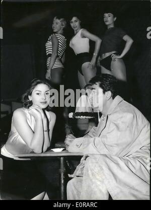 Nov. 11, 1958 - The Italian Actress Eleonora Rossi-Drago In Paris: The Famous Italian Actress Eleonory Rossi- Drago and Jean C Stock Photo
