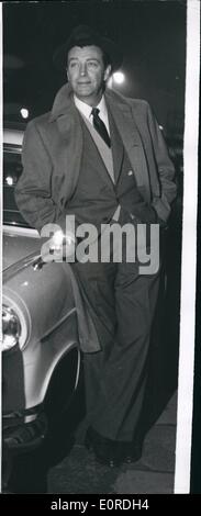 Feb. 02, 1959 - Robert Taylor In London: Hollywood star Robert Taylor, arrived in London last night, for the time for four years. He is staying here for a week before flying on to0 film in Africa. Photo Shows Film star Robert Taylor pictured in London last night. Stock Photo