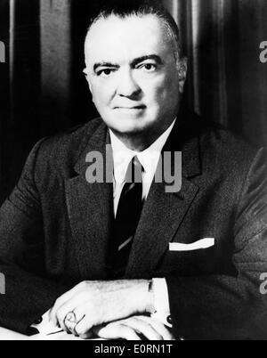 Portrait of FBI Director John Edgar Hoover Stock Photo