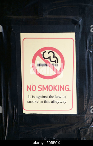 No smoking sign outside a pub, UK Stock Photo
