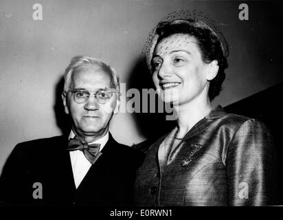 Biologist Alexander Fleming with wife Amalia Stock Photo