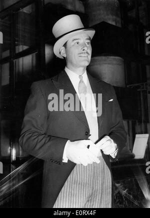 Actor Errol Flynn dressed in formal attire Stock Photo