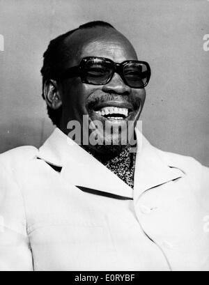First president of Botswana SERETSE KHAMA laughs. Stock Photo