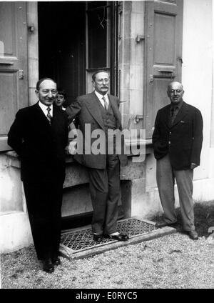 Politician Yvon Delbos standing outside of a house Stock Photo