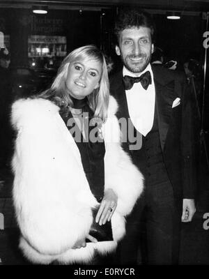 Actress Susan George at party with escort Stock Photo