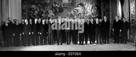 President Georges Pompidou attends a conference Stock Photo