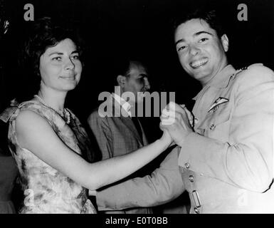 Princess Soraya dances with a friend at a nightclub Stock Photo