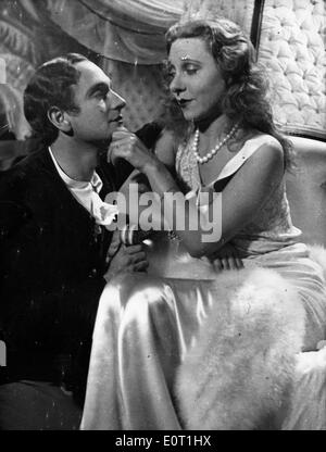 Actors Pierre Fresnay and Yvonne Printemps co-star Stock Photo