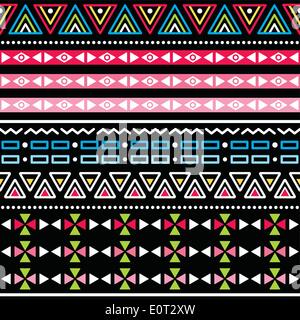 Tribal aztec colorful seamless pattern Stock Vector