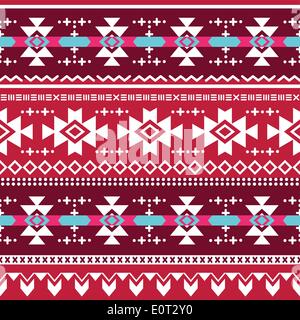 Aztec seamless tribal pattern. Vector illustration. Tribal Polynesian ...