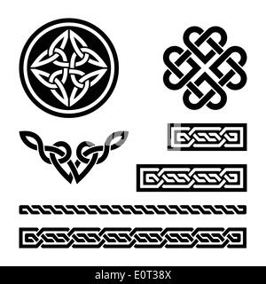 Celtic knots, braids and patterns - vector Stock Vector