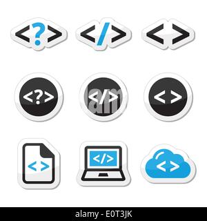 Language HTML icon , Progrmming code icon Illustration design Stock ...