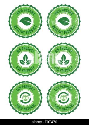 natural organic product green labels design Stock Vector Image & Art ...