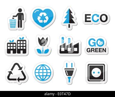 Ecology, green, recycling vector icons set Stock Vector Image & Art - Alamy